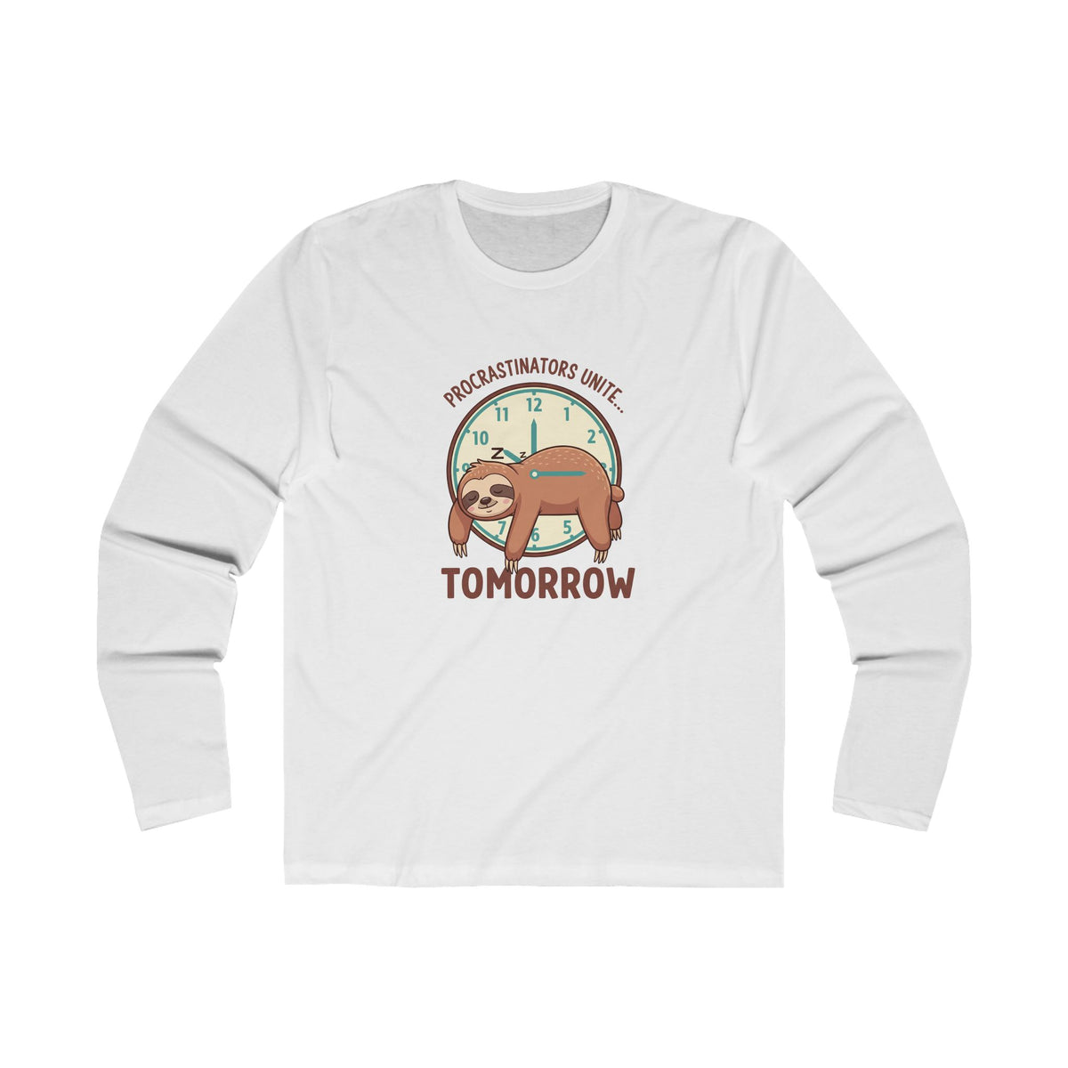 Procrastinator Sloth Long Sleeve Tee