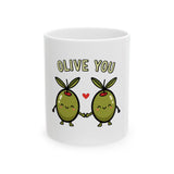 Olive You Cute Ceramic Mug