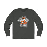 Funny Fox Graphic Men's Long Sleeve Crew Tee