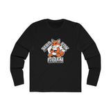 Funny Fox Graphic Men's Long Sleeve Crew Tee