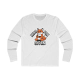 Funny Fox Graphic Men's Long Sleeve Crew Tee