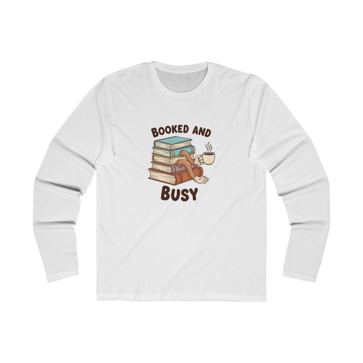 Men's Long Sleeve Booked and Busy Tee