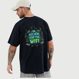 Playful WiFi Graphic Unisex Oversized Boxy Tee